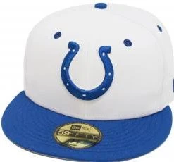 New Era Indianapolis Colts White Royal TC 2 Tone Cap Team Back 59fifty Fitted Limited Edition