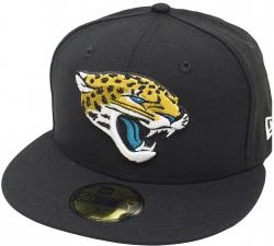 New Era Jacksonville Jaguars Solid Black On Field NFL Cap 59fifty 5950 Fitted Limited Edition