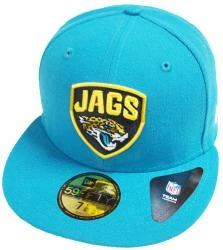 New Era Jacksonville Jaguars Teal Shield NFL Cap 59fifty 5950 Fitted Basecap Kappe Men Special Limited Edition