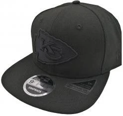 New Era Kansas City Chiefs Black On Black Snapback Cap 9fifty OSFA