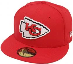 New Era Kansas City Chiefs Solid Red On Field NFL Cap 59fifty 5950 Fitted Limited Edition