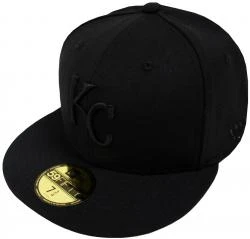 New Era Kansas City Royals Black On Black 59fifty Fitted Cap Limited Edition