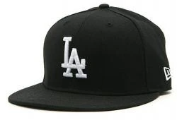New Era LA Los Angeles Dodgers Basic Black MLB Cap 5950 Fitted Team Basecap Limited Edition
