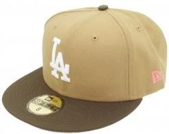 New Era LA Los Angeles Dodgers Wheat Sidepatch 59fifty 5950 Fitted Cap Limited Exclusive Edition