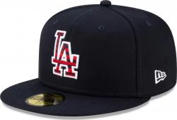 New Era LA Los Angeles Dodgers Navy 4th Of July 2021 59fifty Fitted Cap Limited Edition