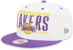 New Era LA Los Angeles Lakers Retro Title Snapback Cap White 9fifty 950 S M Basecap