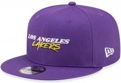 New Era LA Los Angeles Lakers Script Team Snapback Cap 9fifty 950 S M Basecap