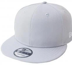 New Era Light Grey Blank Snapback Cap Blanko 9fifty 950 Basecap Mens OSFA