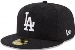 New Era Los Angeles Dodgers Black Melton 59fifty Fitted Cap