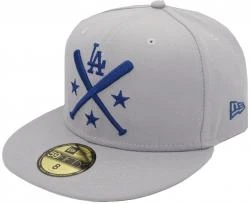 New Era Los Angeles Dodgers Crossed Bats Grey Dark Royal 59fifty Limited Edition Fitted Cap