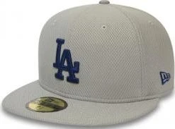 New Era Los Angeles Dodgers Grey MLB Featherweight Diamond Era 59fifty 5950 Fitted Cap Kappe Men