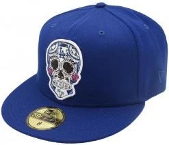 New Era Los Angeles Dodgers Royal Sugar Skull Sidepatch 59fifty Limited Edition Fitted Cap