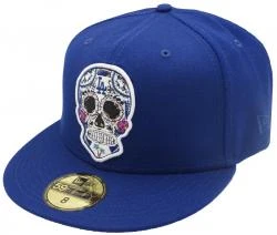 New Era Los Angeles Dodgers Royal Sugar Skull Sidepatch 59fifty Limited Edition Fitted Cap
