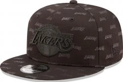 New Era Los Angeles Lakers Monogramm All Over Print All Black Snapback Cap 9fifty 950 S M Basecap