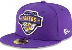 New Era Los Angeles Lakers Official NBA Tip Off 2020 59fifty 5950 Fitted Cap Purple