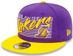 New Era Los Angeles Lakers Wordmark Purple Snapback Cap 9fifty 950 S M Basecap