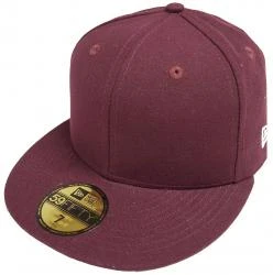 New Era Maroon Red Blanc Blank 59fifty 5950 Fitted Cap Kappe Men