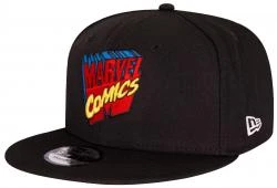New Era Marvel Comics Logo 80th Black Sidepatch Snapback Cap 9fifty 950 OSFA