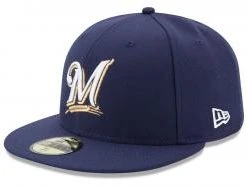 New Era Milwaukee Brewers AC Performance Game 59fifty Fitted Cap MLB Authentic