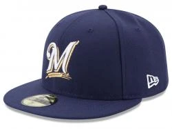 New Era Milwaukee Brewers AC Performance Game 59fifty Fitted Cap MLB Authentic