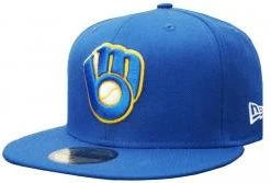 New Era Milwaukee Brewers Glove M Royal Cap 59fifty Fitted Limited Exclusive