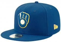 New Era Milwaukee Brewers Handschuh Logo Navy Cap 59fifty 5950 Fitted MLB Limited Edition