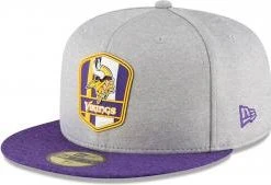 New Era Minnesota Vikings NFL Sideline 18 Road On Field Cap 59fifty Fitted OTC