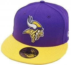 New Era Minnesota Vikings Purple Yellow 2 Tone On Field NFL Cap 59fifty 5950 Fitted Limited Edition
