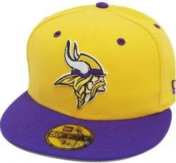 New Era Minnesota Vikings Yellow Purple TC 2 Tone Cap Team Back 59fifty Fitted Limited Edition