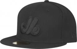 New Era Montreal Expos Black On Black Cap 59fifty 5950 Fitted Special Limited Edition