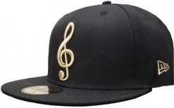 New Era Music Note Black Gold Cap 59fifty 5950 Fitted Special Limited Edition