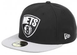 New Era NBA Brooklyn Nets Basic Logo Cap 5950 Fitted Team Basecap 6 7/8-7 3/4