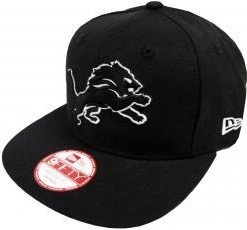 New Era NFL Detroit Lions Black White Logo Snapback Cap 9fifty Limited Edition
