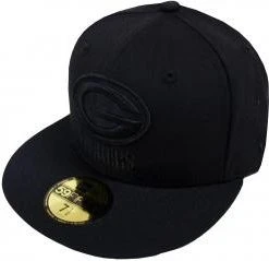 New Era NFL Green Bay Packers Black On Black 59fifty Fitted Cap Limited Edition