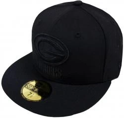 New Era NFL Green Bay Packers Black On Black 59fifty Fitted Cap Limited Edition
