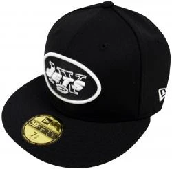 New Era NFL New York Jets Black White 59fifty Fitted Cap Basecap Limited Edition