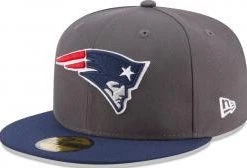 New Era New England Patriots Graphite Sidepatch 59fifty Limited Edition Fitted Cap
