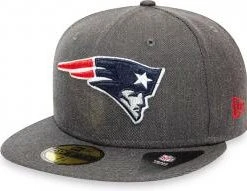 New Era New England Patriots Heather Essential Graphite OTC Cap 59fifty 5950 Fitted