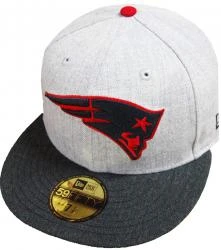 New Era New England Patriots Heather Grey Black NFL Cap 59fifty 5950 Fitted Basecap Kappe Men Special Limited Edition
