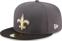 New Era New Orleans Saints Graphite Sidepatch 59fifty Limited Edition Fitted Cap