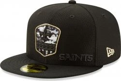 New Era New Orleans Saints On Field 19 Salute To Service STS Black Cap 59fifty 5950 Fitted Limited Edition