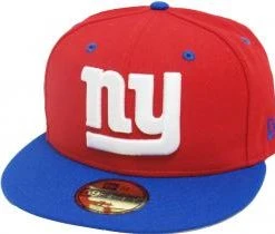 New Era New York Giants Red Royal TC 2 Tone Cap Team Back 59fifty Fitted Limited Edition