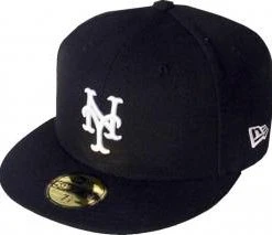 New Era New York Mets Black White Logo Cap 59fifty 5950 Fitted MLB Limited Edition