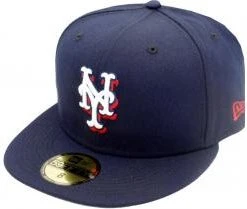 New Era New York Mets Navy NY Script Red Outline 59fifty Limited Edition Fitted Cap