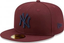 New Era New York Yankees Maroon Navy League Essential 59fifty 5950 Fitted Cap Kappe