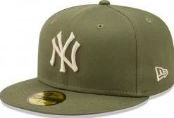 New Era New York Yankees Olive League Essential 59fifty 5950 Fitted Cap Kappe