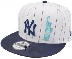 New Era New York Yankees Pinstripe White Navy Snapback Cap 9fifty 950 OSFA Exclusive Limited Edition
