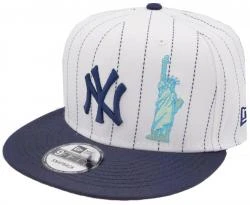 New Era New York Yankees Pinstripe White Navy Snapback Cap 9fifty 950 OSFA Exclusive Limited Edition