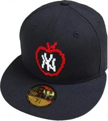 New Era New York Yankees Pixled Apple Black MLB Cap 59fifty 5950 Fitted Basecap Kappe Men Special Limited Edition