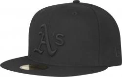 New Era Oakland Athletics Black On Black Cap 59fifty 5950 Fitted Special Limited Edition